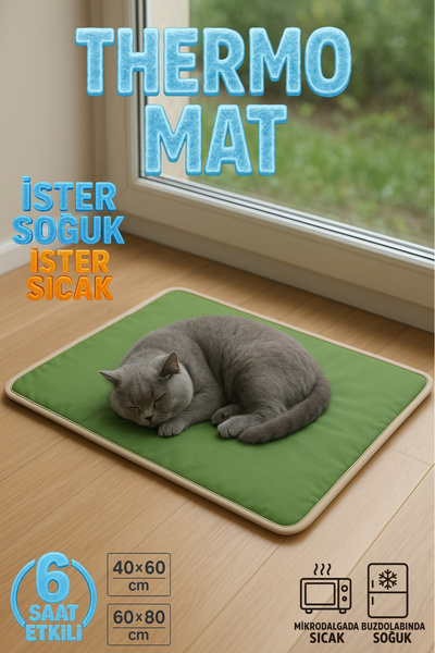 Jungolica Pet Products Thermo Mat 2’si 1 Arada Jel Dolgulu Yazın Soğuk, Kışın...