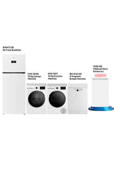Beko Dondurucu Hediyeli 4lü Beyaz Eşya Seti
