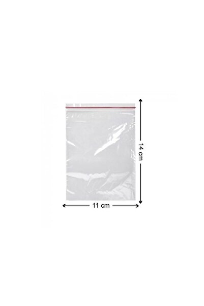 Merpak Ambalaj Kilitli Torba 11x14 Cm 100'lü Kilitli Buzdolabı Poşeti Şeffaf Kilitli Poşet Kilitli Saklama Poşeti