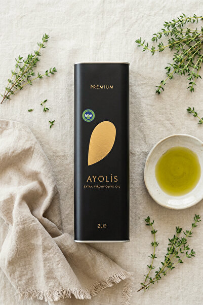 Ayolis Premium Organik Zeytinyağı 2 Lt Ödüllü Soğuk Sıkım Natürel Sızma Zeytinyağı