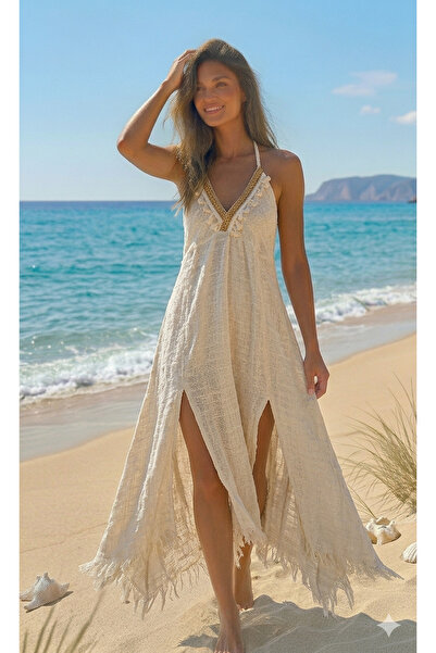 Aashiv's Collection PLAJ ELBİSESİ PAMUKLU ASKILI