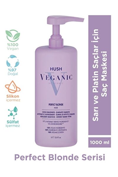 HUSH Veganic Perfect Blonde Care Mask for Blonde and Platinum Hair 1000 ml