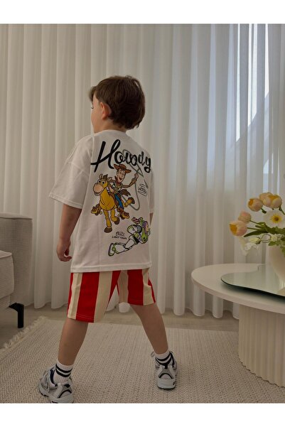 Aselin Kids Set de vară pentru băieți Toy Story cu imprimeu, pantaloni scurți...