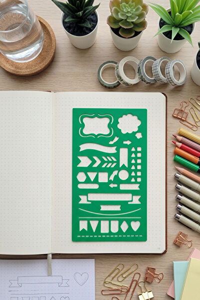 Karmelom Studio Bullet Journal Arrow Routing Detailed Template Ruler