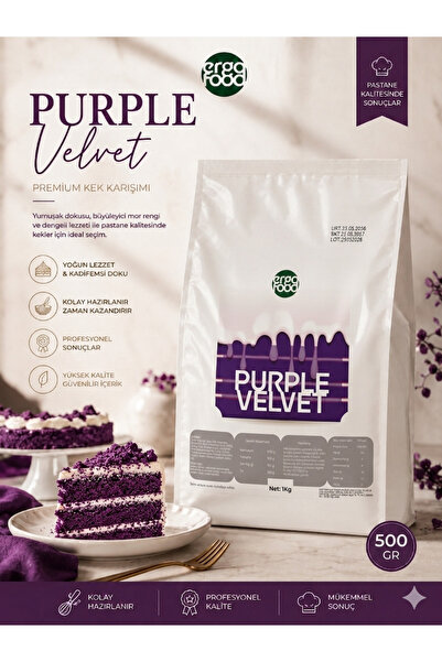 ergo food Mor Kadife Kek Karışımı 500 Gr Purple Velvet Kek