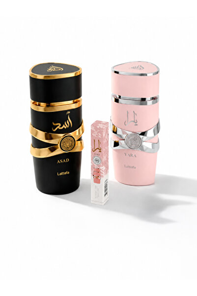 latafa Set parfumuri Asad 100 ml + Yara Pink 100 ml ORIGINALE + Mini parfum C...