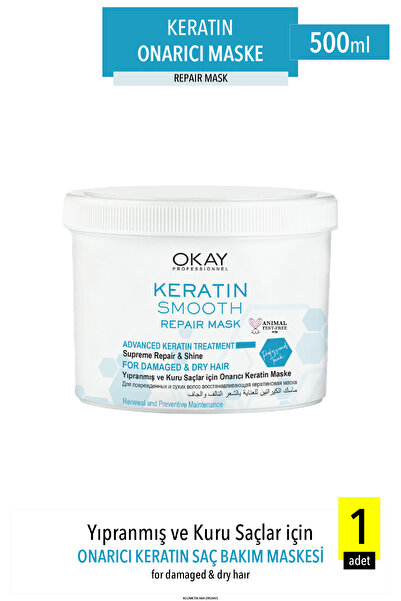 Okay Keratin Smooth Onarıcı Maske 500ml