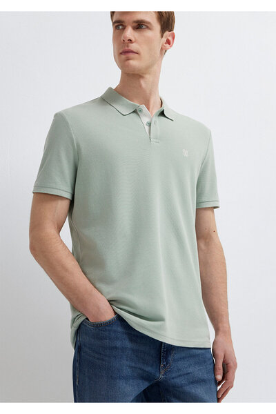 Mavi M0613287 Mühür Logo Polo Yaka Tişört Erkek Tişort YEŞİL