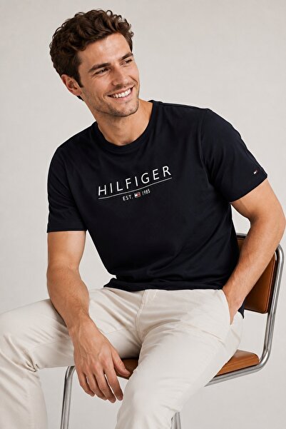 Tommy Hilfiger Men's T-shirt - 100% Organic Cotton, Printed