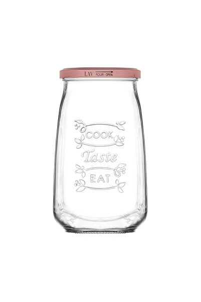 LAV Tasty Cam Kavanoz Tekli Büyük Boy 1050 ml Metal Kapaklı (Erzak Saklama/Tu...