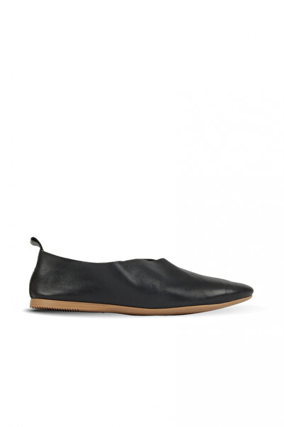 Bueno Shoes Balerini plati de damă din piele neagră 01wn0702