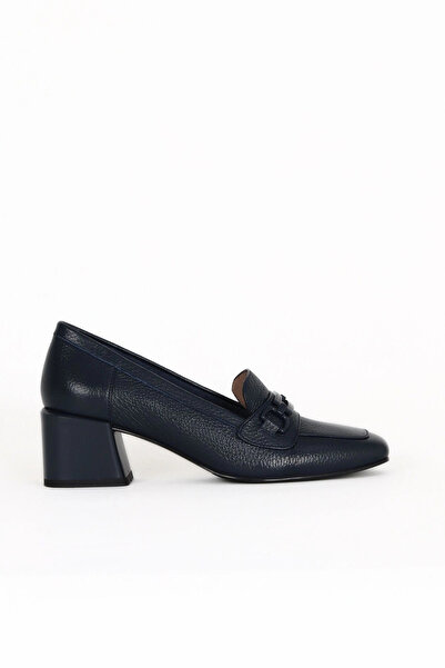 Bueno Shoes حذاء بكعب نسائي من الجلد باللون الأزرق الداكن 33wa7395