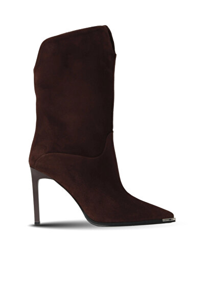 Bueno Shoes Brown Suede Women's Heeled Boots 42Wb6449