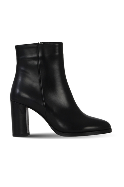 Bueno Shoes Black Leather Women's Heeled Boots 39Wb2857