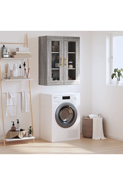 Concept Dulap montat pe perete, gri sonoma, 69,5x34x90 cm