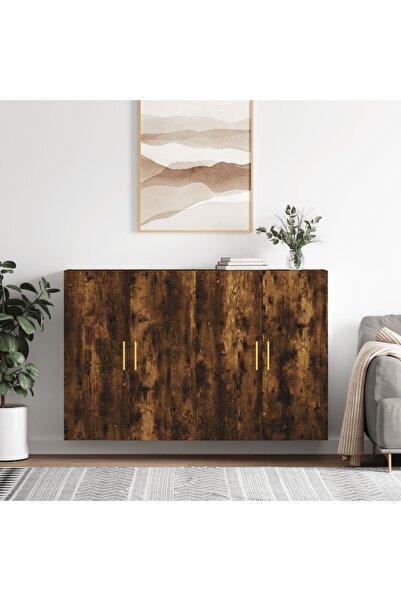 Concept Dulapuri montate pe perete, 2 buc, stejar afumat, 69,5x34x90 cm