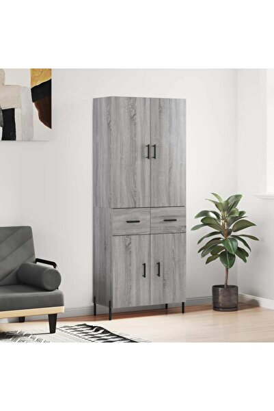 Concept Dulap înalt, gri sonoma, 69,5x34x180 cm, lemn compozit