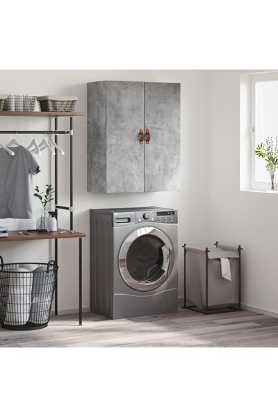 Concept Dulap cu montaj pe perete, gri beton, 69,5x34x90 cm