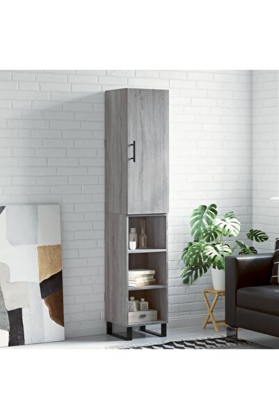 Concept Dulap înalt, gri sonoma, 34,5x34x180 cm, lemn prelucrat