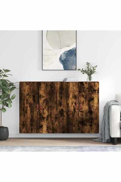Concept Dulapuri montate pe perete, 2 buc, stejar afumat, 69,5x34x90 cm