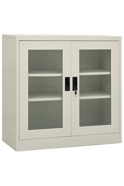 Concept Dulap de birou, gri deschis, 90x40x90 cm, oțel