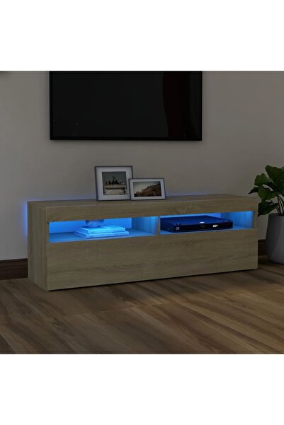 Concept Comodă TV cu lumini LED, stejar Sonoma, 120x35x40 cm
