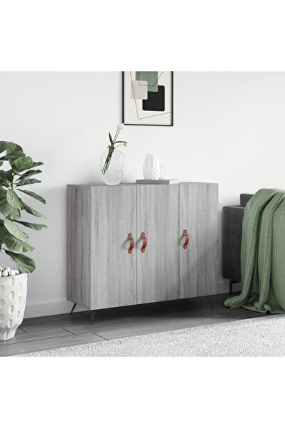 Concept Servantă, gri sonoma, 90x34x80 cm, lemn compozit