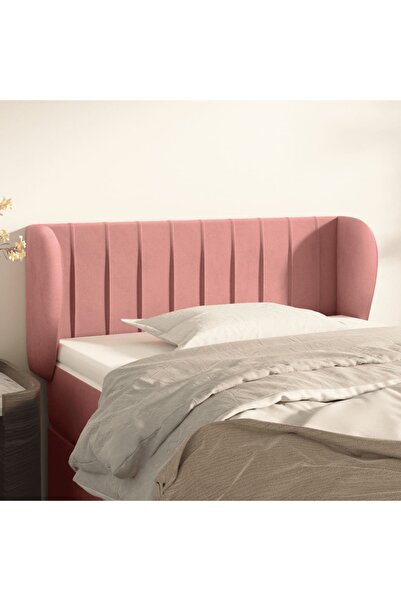 Concept Tăblie de pat cu aripioare roz 103x23x78/88 cm catifea
