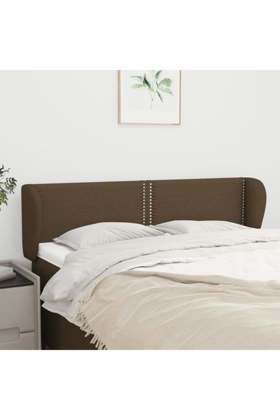 Concept Tăblie de pat cu aripioare maro închis 147x23x78/88 cm textil
