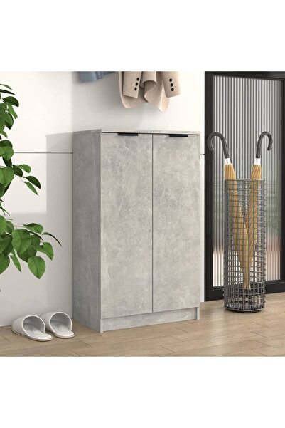 Concept Pantofar, gri beton, 59x35x100 cm, lemn compozit