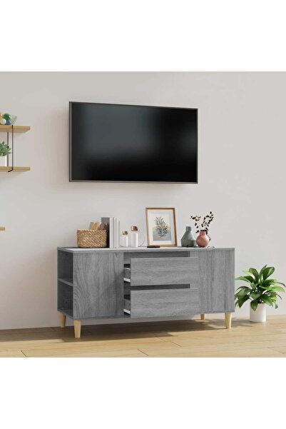 Concept Comodă TV, gri sonoma, 102x44,5x50 cm, lemn prelucrat