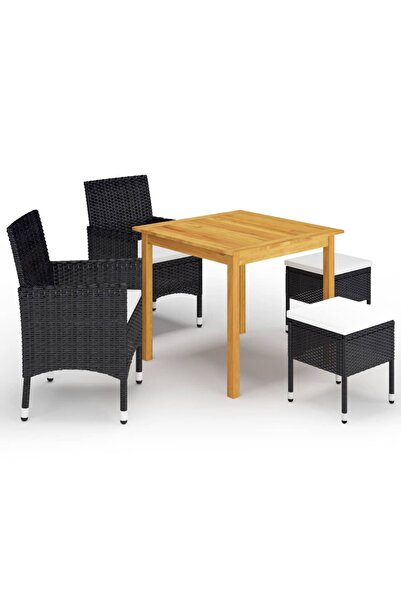 Concept Set mobilier de grădină, 5 piese, negru