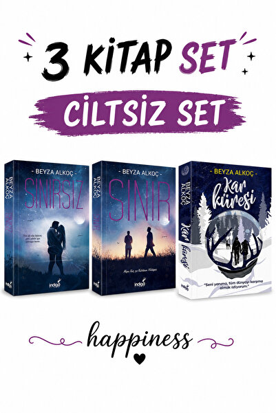 İndigo Kitap Beyza Alkoç Seti 3 Kitap - Sınır Sınırsız Kar Küresi Ciltsiz Set