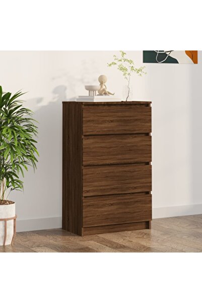 Concept Servantă, stejar maro, 60x35x98,5 cm, lemn prelucrat