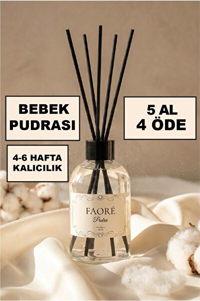 Faoré Essential Pudra Oda Kokusu 100 ml | Kalıcı Çubuklu Oda Kokusu