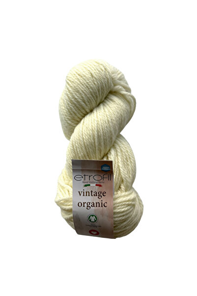 Etrofil Vintage organska pređa za pletenje, vanilija, 100% vuna, 100g 120m (7...