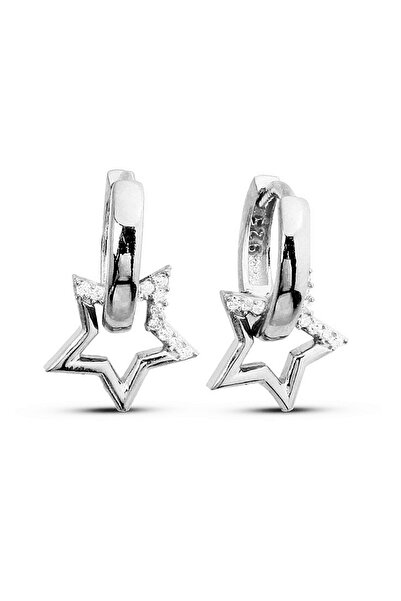 Argentum Concept 925 Ayar Gümüş Yıldız Figürlü Halka Küpe - K043601