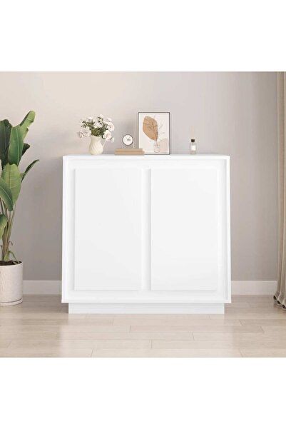 Concept Servantă, alb, 80x34x75 cm, lemn prelucrat