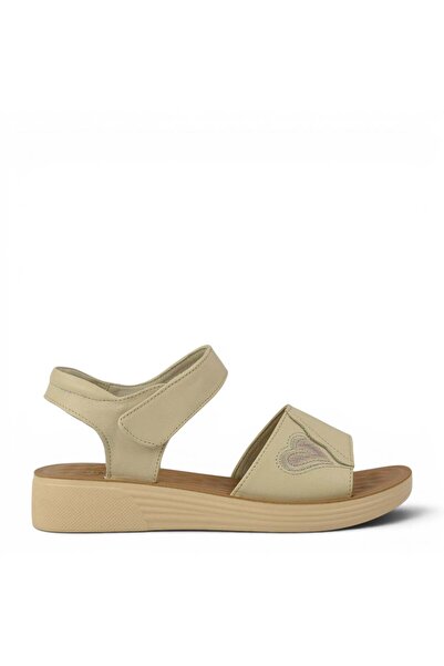 FORMAZIONE Sandale casual, damă, FORMAZIONE, 81-55 crem, piele 40