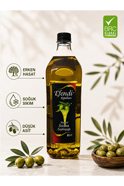 Efendioğulları Naturel Sızma Zeytinyağı 2 Lt PET Şişe