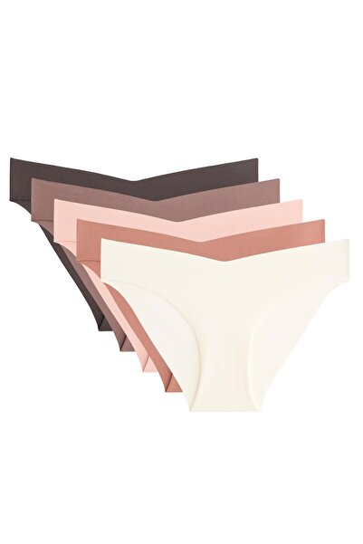 Oysho 5'li U kesim poliamit karışımlı klasik bikini külot