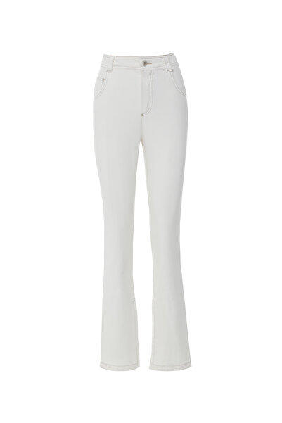 Sewing Detailed Jean Trousers with Lace Pockets and Slit Legs