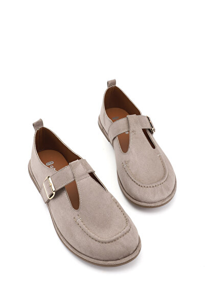 GÖNDERİ(R) Women's Mink Suede Flat Sole Shoes