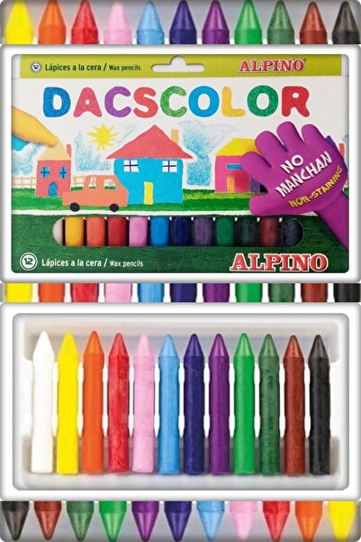 Alpıno Dacscolor Mum Pastel Boya 12 Renk 1 Adet 21x12 Cm