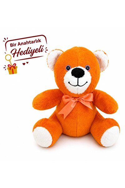 25 cm Kurdeleli Peluş Ayıcık – Oturan Model, Yumuşacık, Alerji Yapmaz
