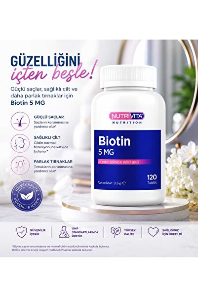 Nutrivita Nutrition Nutrivita Biotin 5 Mg 120 Tablet