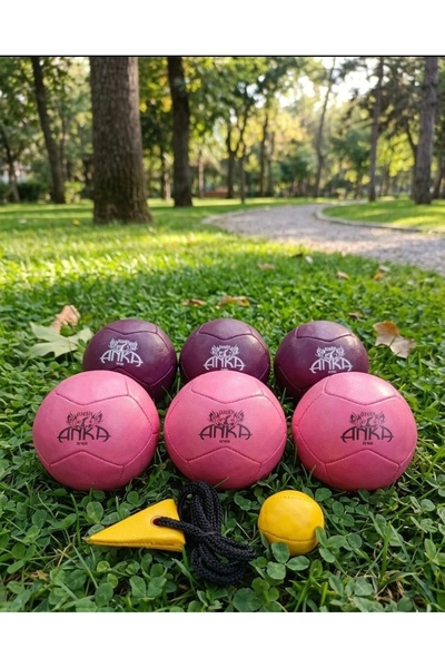 özgün anka Deri Bocce Top Seti – 6’lı Renkli Profesyonel Bocce Oyunu