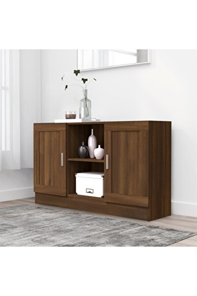 Concept Servantă, stejar maro, 120x30,5x70 cm, lemn prelucrat