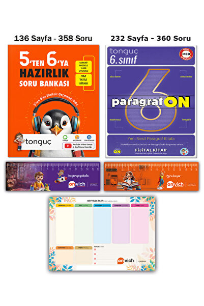 Tonguç Yayınları 6. Sınıf 5 ten 6 ya Hazırlık Yaz Tatili Kitabı - Paragrafon ...
