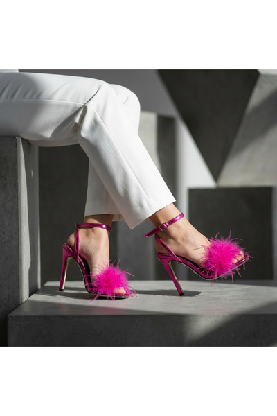Letafia Diva Furry Stiletto Fuchsia
